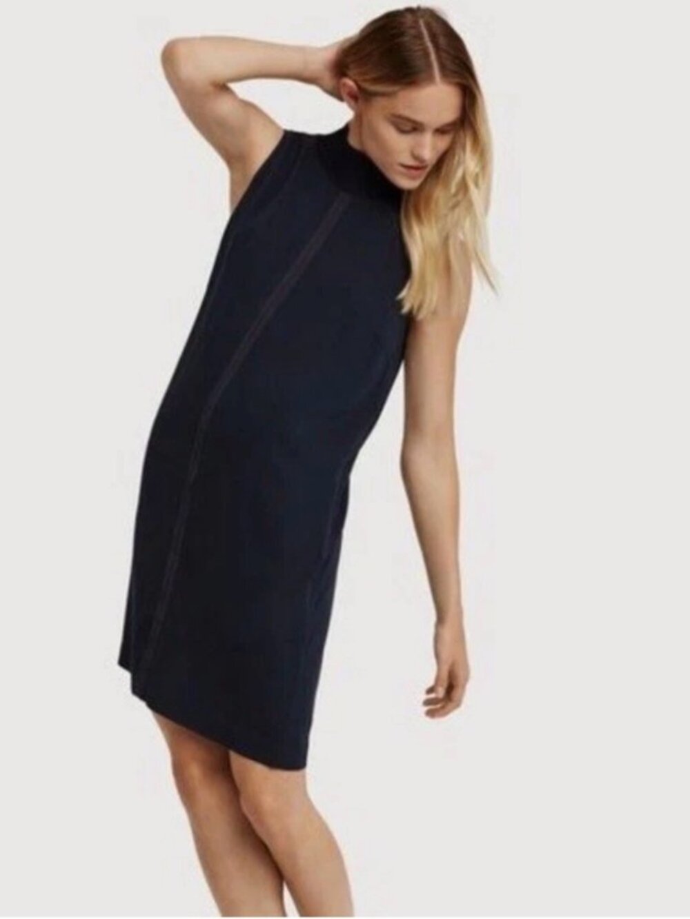 Kit & Ace Ryder Silk Highneck Shift Dress